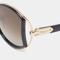 Pre Owned Salvatore Ferragamo Black Gradient  SF719S Frame Oversized Sunglasses