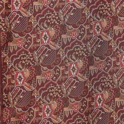 Salvatore Ferragamo Burgundy Printed Silk Scarf 