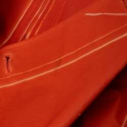 مملوكة مسبقًا Salvatore Ferragamo Orange Coated Cotton Belted Coat XL