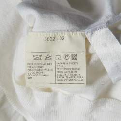 Salvatore Ferragamo Ivory Cotton Knit Button Front Cardigan XS 