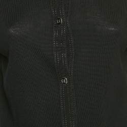 Salvatore Ferragamo Black Wool Button Front Cardigan M