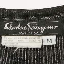 Salvatore Ferragamo Black Wool Knit Sweater Vest M