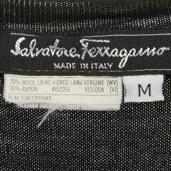 Salvatore Ferragamo Black Wool Knit Sweater Vest M