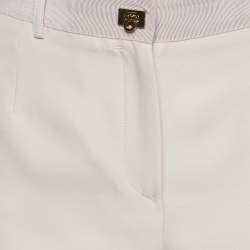 Salvatore Ferragamo Pink Wool Blend Trousers M