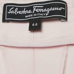 Salvatore Ferragamo Pink Wool Blend Trousers M