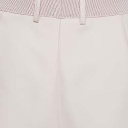 Salvatore Ferragamo Pink Wool Blend Trousers M