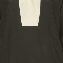 Salvatore Ferragamo Black Silk Shirt Dress M