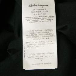 Salvatore Ferragamo Black Logo Print Cotton Crew Neck T-Shirt L