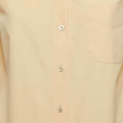 Salvatore Ferragamo Orange Cotton Short Sleeve Shirt L