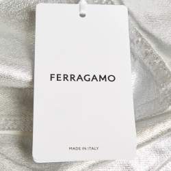 Salvatore Ferragamo Silver Denim Jeans S Waist 25"