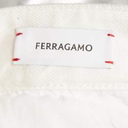 Salvatore Ferragamo Silver Denim Jeans S Waist 25"