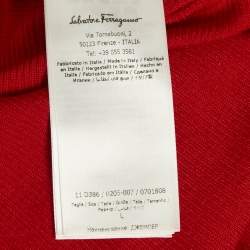 Salvatore Ferragamo Red Cashmere & Silk Knit Jumper L
