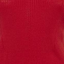 Salvatore Ferragamo Red Cashmere & Silk Knit Jumper L