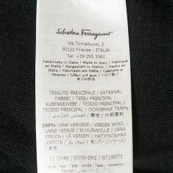 Pre Owned Salvatore Ferragamo Navy Blue Wool Tank Top L