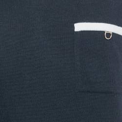 Pre Owned Salvatore Ferragamo Navy Blue Wool Tank Top L