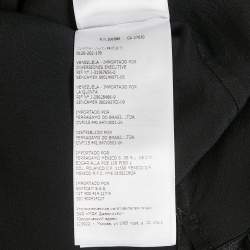 Pre Owned Salvatore Ferragamo Black Satin Long Sleeve Shirt M