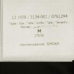 Pre Owned Salvatore Ferragamo Black Jersey Stretch Waist Wide Leg Trousers M