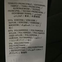 Pre Owned Salvatore Ferragamo Black Jersey Stretch Waist Wide Leg Trousers M