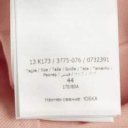 Pre Owned تنورة سالفاتوري فيراغامو قطن وردي بحزام ميني مقاس متوسط - ميديام