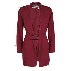 Salvatore Ferragamo Vintage Red Belted Coat M