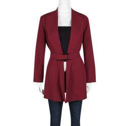 Salvatore Ferragamo Vintage Red Belted Coat M