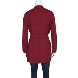 Salvatore Ferragamo Vintage Red Belted Coat M