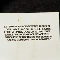 Pre Owned Salvatore Ferragamo Charcoal Grey Wool Midi Dress M