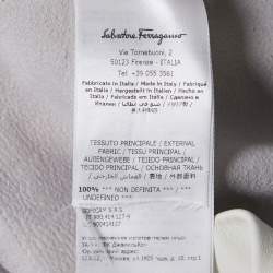 مملوكة مسبقًا Salvatore Ferragamo Light Grey Leather Elasticated Waist Harem Pants S