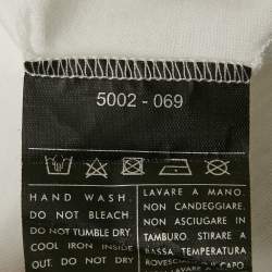 مملوكة مسبقًا Salvatore Ferragamo White Sequin Embellished Jersey T-Shirt M