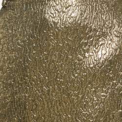 Pre Owned تنورة سالفاتوري فيراغامو لاميه معدنية محكمة الملمس مقاس متوسط - ميديوم