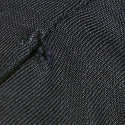 Pre Owned Salvatore Ferragamo Navy Blue Wool Bow Detail Midi Dress S