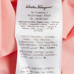 Pre Owned Salvatore Ferragamo Pink Cotton Short Sleeve Shirt M