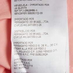 Pre Owned Salvatore Ferragamo Pink Cotton Short Sleeve Shirt M