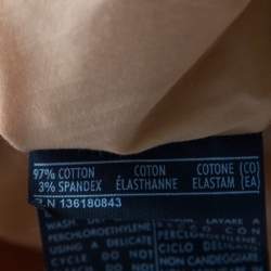 Salvatore Ferragamo Orange Cotton Bateau Neck Back Tie Up Detail Crop Top M