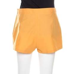 Pre Owned Salvatore Ferragamo Orange Cotton Stretch Hot Pants M