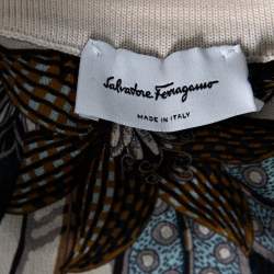 Salvatore Ferragamo Midnight Blue Knit Gancini Buckled Collar Detail Jacket L