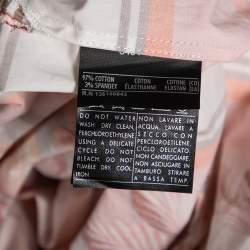 Pre Owned Salvatore Ferragamo Multicolor Printed Cotton Belted Long Sleeve Shirt Dress M