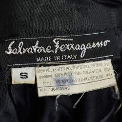 Salvatore Ferragamo Multicolor Printed Quilted Fabric Snap Button Jacket S