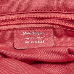 Salvatore Ferragamo Pink Suede and Leather Buckle Satchel  