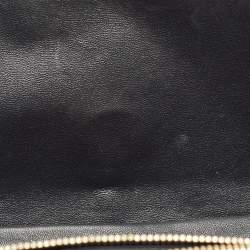 Pre Owned Salvatore Ferragamo Black/Gold Suede Ginny Shoulder Bag