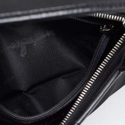 Salvatore Ferragamo Black Canvas and Leather Hobo