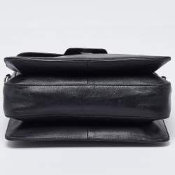 Pre Owned Salvatore Ferragamo Black Leather Katia Top Handle Bag