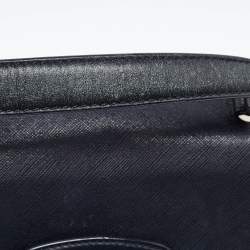 Pre Owned Salvatore Ferragamo Black Leather Katia Top Handle Bag