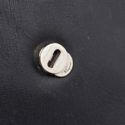 Pre Owned Salvatore Ferragamo Black Leather Katia Top Handle Bag