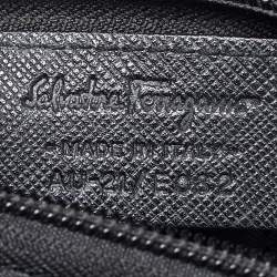 Pre Owned Salvatore Ferragamo Black Leather Katia Top Handle Bag