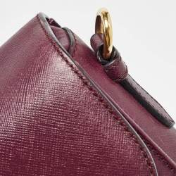 Pre Owned Salvatore Ferragamo Burgundy Leather Kelly Top Handle Bag