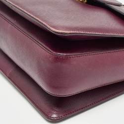 Pre Owned Salvatore Ferragamo Burgundy Leather Kelly Top Handle Bag