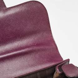Pre Owned Salvatore Ferragamo Burgundy Leather Kelly Top Handle Bag