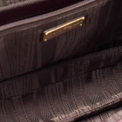 Pre Owned Salvatore Ferragamo Burgundy Leather Kelly Top Handle Bag