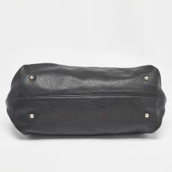 Pre Owned Salvatore Ferragamo Black Leather Large Sofia Top Handle Bag